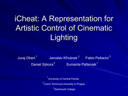 iCheat: A Representation for Artistic Control of Cinematic