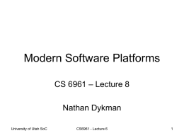 Modern Software Platforms