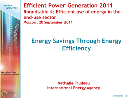 Energy Efficiency Indicators: 5 Sectors, 5 Challenges