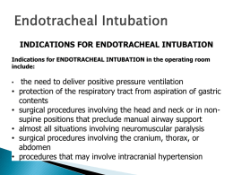 Endotracheal Intubation - INORIS