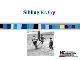 Sibling Rivalry - North Carolina Cooperative Extension