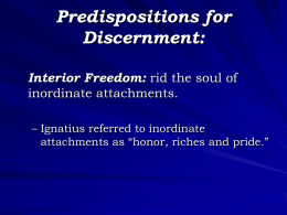 Predispositions for Discernment: