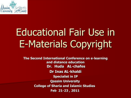Educational Fair Use in Copyright