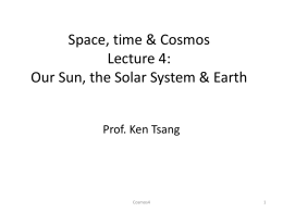 Space, time & Cosmos Lecture 4: Our Galaxy