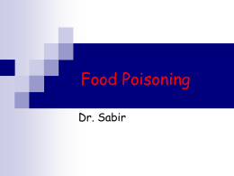 Food and Water Borne Diseases