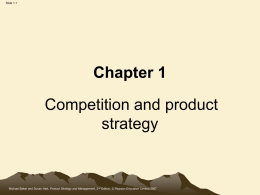 Competition and Product Strategy -
