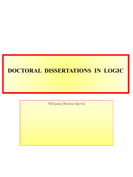 Doctoral dissertations in Logic from Virtual Library of