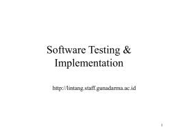 Software Implementation & Testing