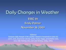 Daily Changes in Weather - Eastern Michigan University