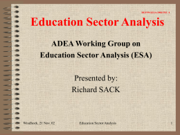 Education Sector Analysis