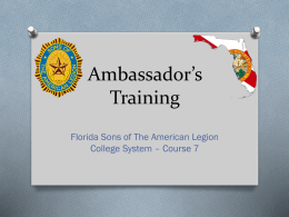 Ambassador’s Training