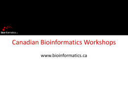Module 3 bioinformatics - Canadian Bioinformatics Workshops