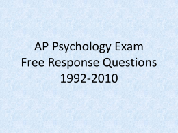 Free Response Question 1992 #1