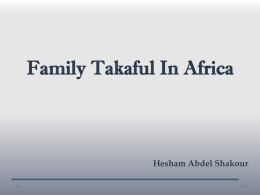 Intro To Egyptian Takaful Life Company