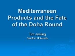 Mediterranean Products and the Fate of the Doha Round
