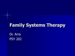 Family Systems Therapy - Northwestern Oklahoma State
