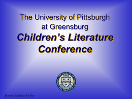The History of the UPG Children’s Literature Conference