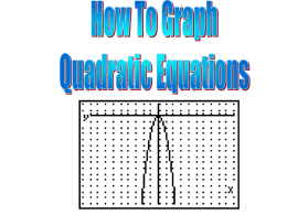 How to Graph Quadratic Equations