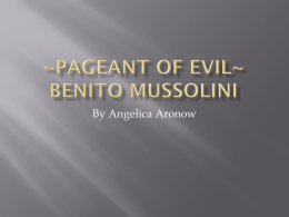 ~Pageant of Evil~ Benito Mussolini