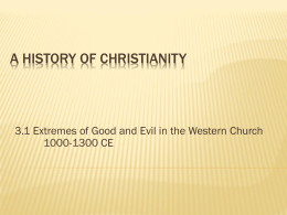 A History of Christianity - Religious Education Resources