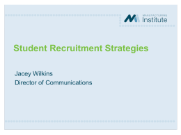 Student Recruitment Strategies