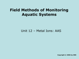 Field Methods of Monitoring Atmospheric Systems