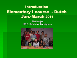 Introduction Beginners course NT2