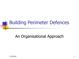 Building Perimeter Defences in a Network
