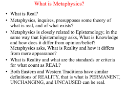 What is Metaphysics? - Long Beach Unified School District
