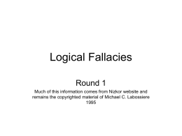Logical Fallacies - College of the Redwoods