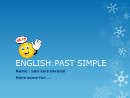 ENGLISH:PAST SIMPLE (BE)