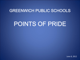 POINTS OF PRIDE GREENWICH PUBLIC SCHOOLS