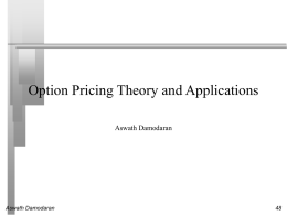 Option Pricing Theory and Applications