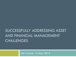 Successfully addressing asset and financial management