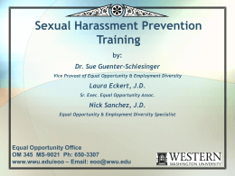 Training Presentation - Western Washington University