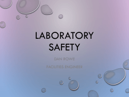 Laboratory Safety - University of North Carolina at Charlotte
