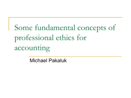 Some fundamental concepts of professional ethics for