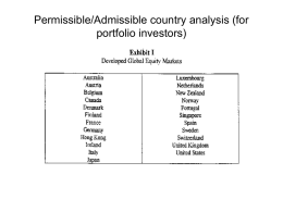 Permissible/Admissible country analysis
