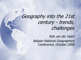Geography into the 21st century