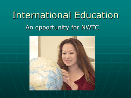 International Education - Sept 07 Board Presentation