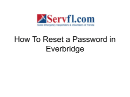 How Do I Reset a Password in Everbridge?