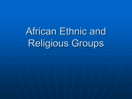 African Ethnic and Religious Groups