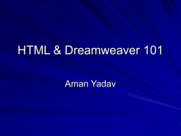 Dreamweaver 101 - Dr Matthew J Koehler