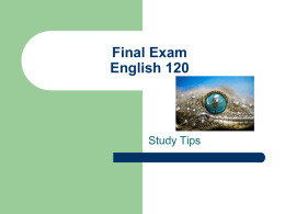 Final Exam English 120