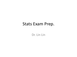 Stats Exam Prep. - New Jersey Institute of Technology
