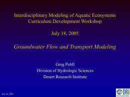 Basic Groundwater Modeling Concepts
