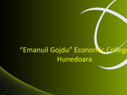 Colegiul Economic “Emanuil Gojdu” Hunedoara