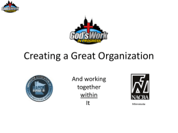 Creating a Great Organization