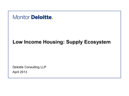 Low Income Housing: State of the Market