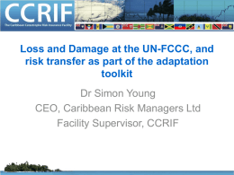 Risk Transfer as - Caribbean Development Bank